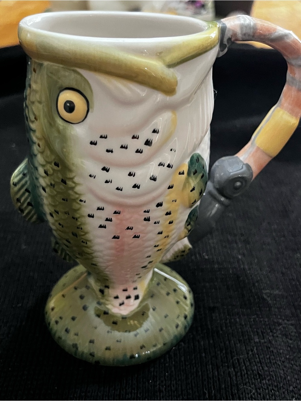 Vintage Papel Giftware Ultimate Angler Rainbow Trout Fishing Mug Novelty 3D